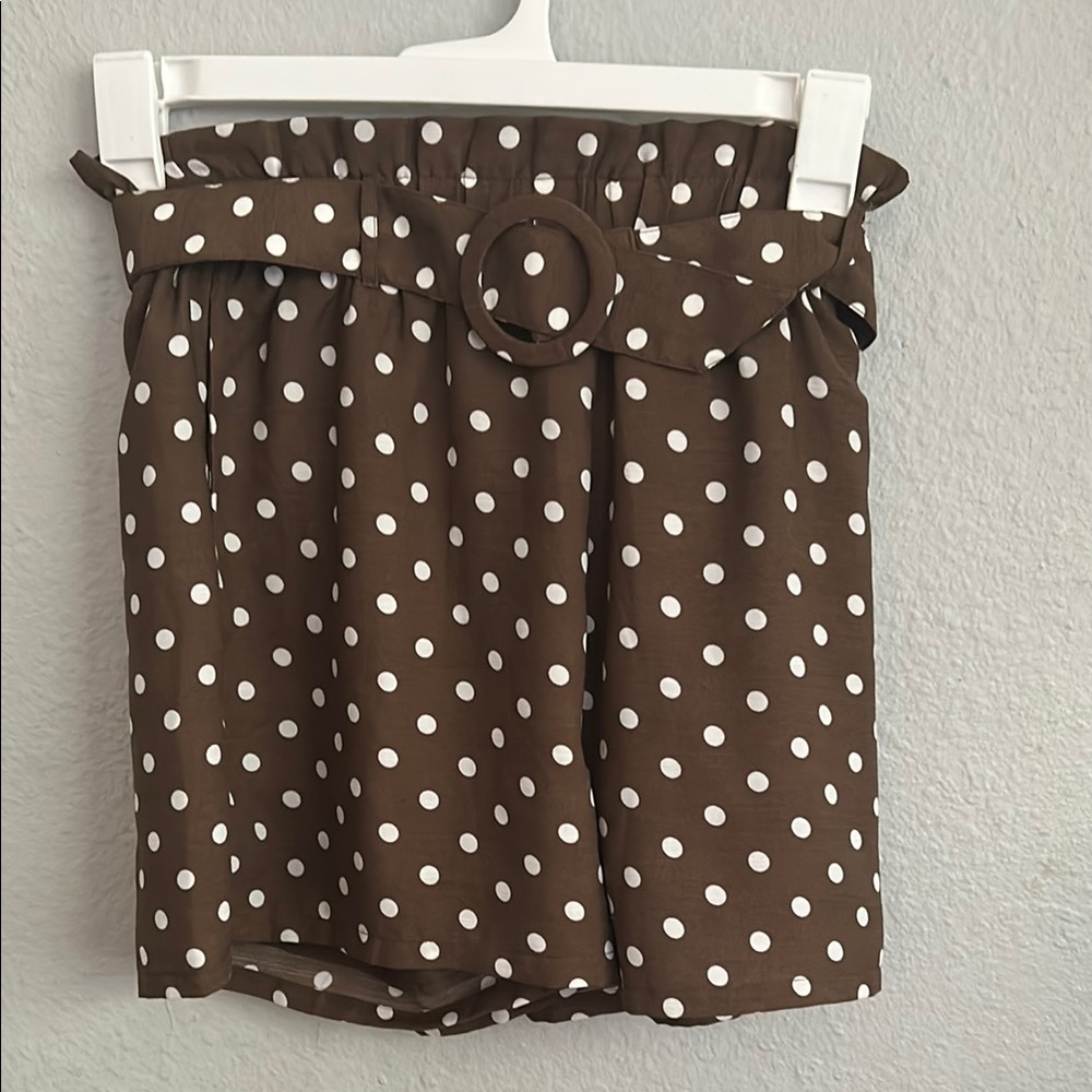 Brown Polka Dot Shorts